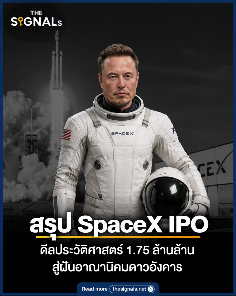 สรุป SpaceX IPO ดีลประวัติศาสตร์ 1.75 ล้านล้าน สู่ฝันอาณานิคมดาวอังคาร สรุป SpaceX IPO ดีลประวัติศาสตร์ 1.75 ล้านล้าน สู่ฝันอาณานิคมดาวอังคาร