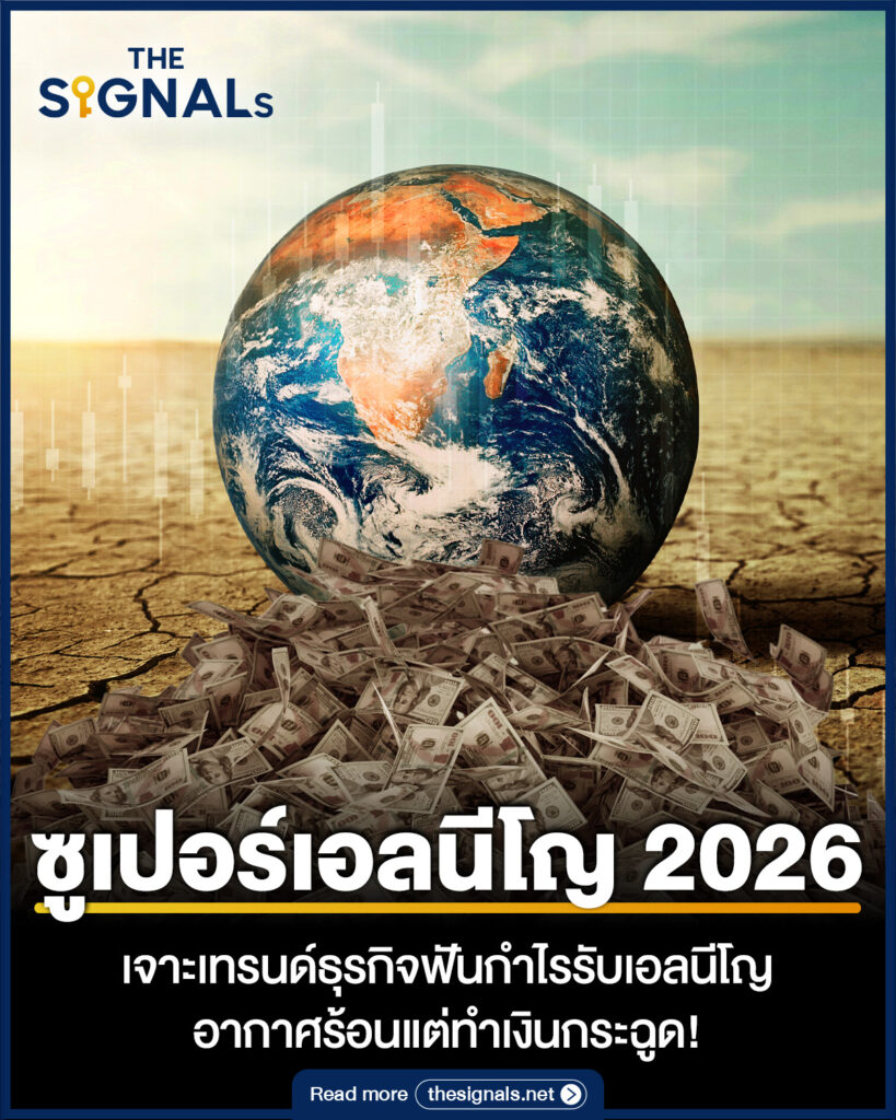 ซูเปอร์เอลนีโญ 2026 เจาะเทรนด์ธุรกิจฟันกำไรรับเอลนีโญ อากาศร้อนแต่ทำเงินกระฉูด! ซูเปอร์เอลนีโญ 2026 เจาะเทรนด์ธุรกิจฟันกำไรรับเอลนีโญ อากาศร้อนแต่ทำเงินกระฉูด!