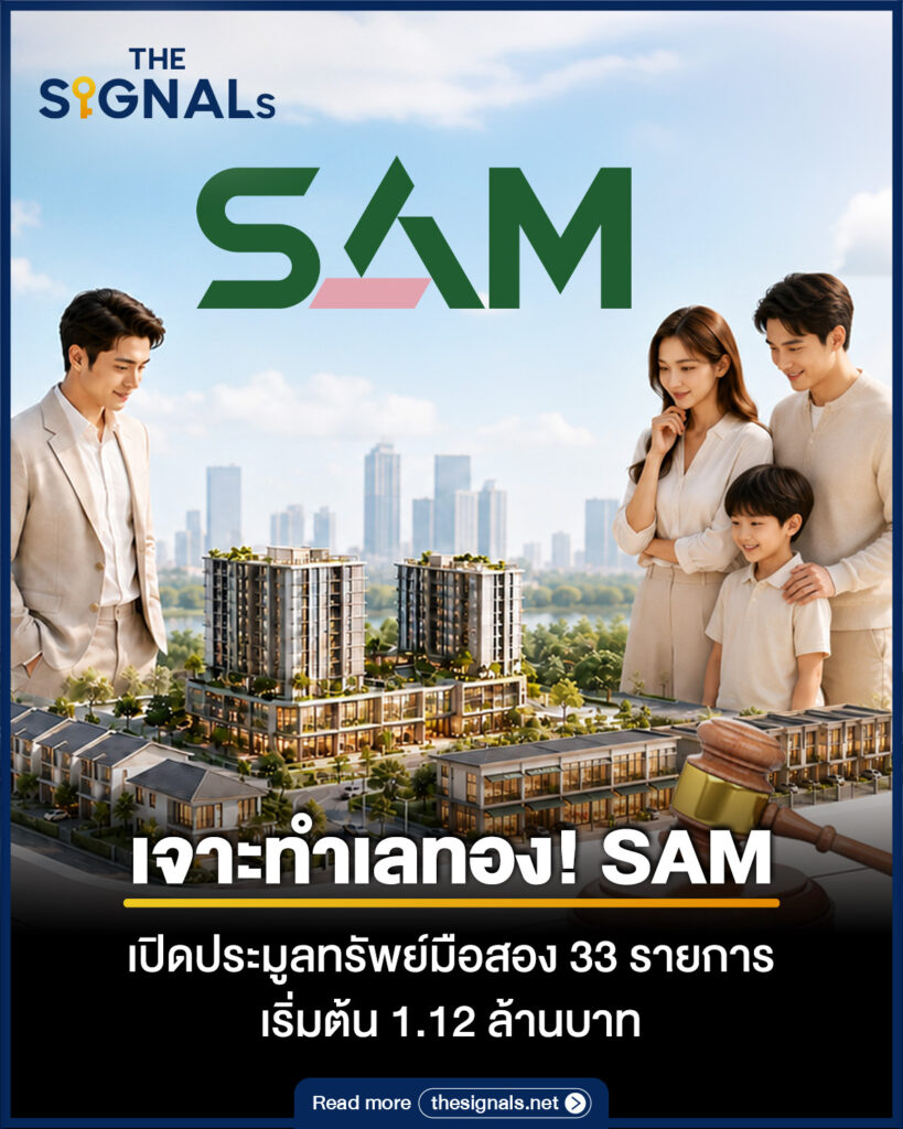 เจาะทำเลทอง! SAM เปิดประมูลทรัพย์มือสอง 33 รายการ เริ่มต้น 1.12 ล้านบาท เจาะทำเลทอง! SAM เปิดประมูลทรัพย์มือสอง 33 รายการ เริ่มต้น 1.12 ล้านบาท