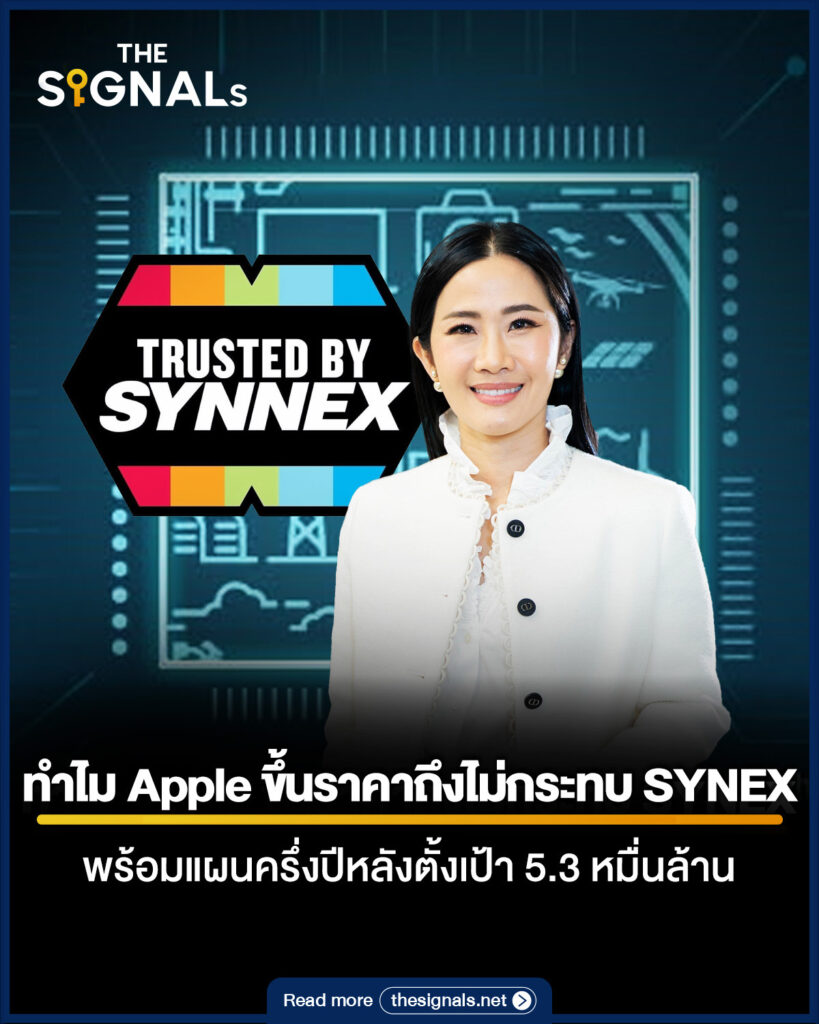 ทำไม Apple ขึ้นราคาถึงไม่กระทบ SYNEX พร้อมแผนครึ่งปีหลังตั้งเป้า 5.3 หมื่นล้าน ทำไม Apple ขึ้นราคาถึงไม่กระทบ SYNEX พร้อมแผนครึ่งปีหลังตั้งเป้า 5.3 หมื่นล้าน