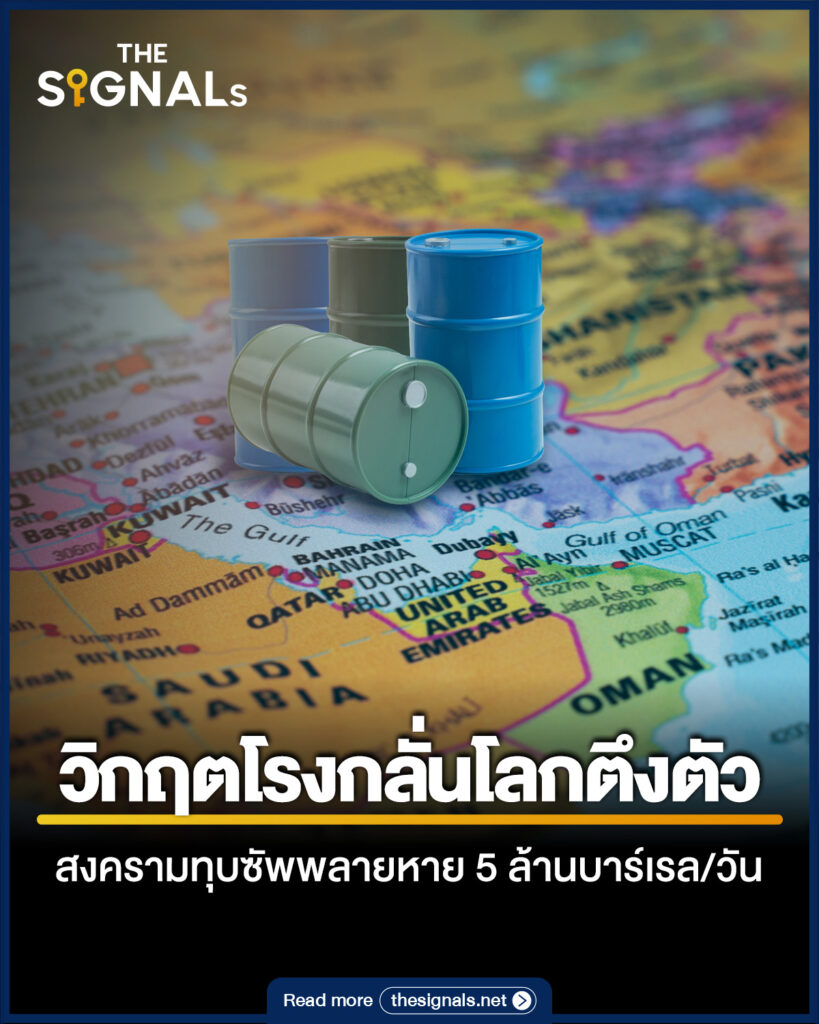 วิกฤตโรงกลั่นโลกตึงตัว สงครามทุบซัพพลายหาย 5 ล้านบาร์เรล/วัน วิกฤตโรงกลั่นโลกตึงตัว สงครามทุบซัพพลายหาย 5 ล้านบาร์เรล/วัน